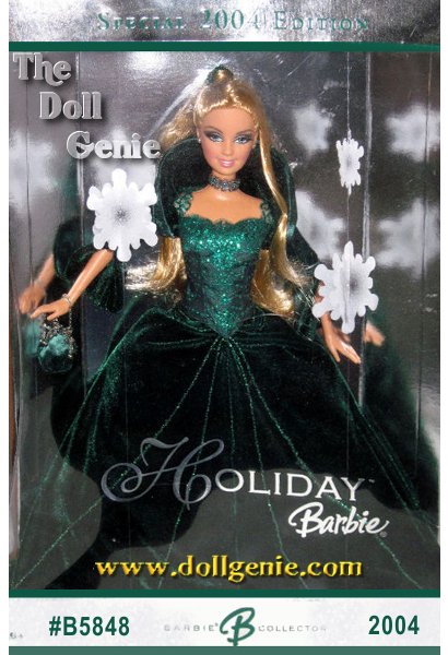 holiday barbie green dress