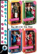 DOTW Passport Series - China, Australia, Ireland and Argentina included in this four doll special bundle deal.  Special Bundle Sale Price is $109.95