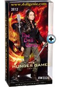 Every year in the ruins of what was once North America, the evil Capitol of the nation of Panem forces each of its twelve districts to send a teenage boy and girl to compete in the Hunger Games. Pitted against highly-trained Tributes who have prepared for these Games their entire lives, Katniss is forced to rely upon her sharp instincts as well as the mentorship of drunken former victor Haymitch Abernathy.  Hunger Games Katniss doll wears a hooded jacket, top, and military-style pants inspired by the costume Katniss wore in the film. Included are bow, arrows, and quiver. Completing her look is the iconic mocking-jay pin.