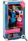 Designed by Linda Kyaw, DOTW 2012 Argentina Barbie Doll #W3375 is loved around the world, and this collection returns the love with Barbie dressed in aspirational versions of ancestral dress from various countries. Barbie from Argentina is ready to tango in a dress that captures the beauty and drama of the dance. A stunning blue  satin  bodice with a ruffle at the neck drops below the waist to a skirt of black flowing fringe. A black  lace  shawl, fishnet stockings and black heeled dancing shoes accessorize the outfit. For a Argentine tango touch of passion, Barbie doll has a rose around one ankle and in her hair. Her sweet baby cougar ensures she always has an audience. The Barbie Dolls of the World also come with accessories to add play value, which include a passport and sticker sheet to help record Barbie dolls travels.