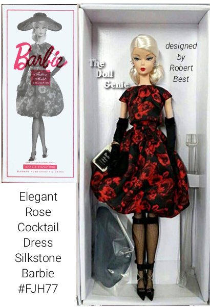 barbie elegant rose cocktail dress doll